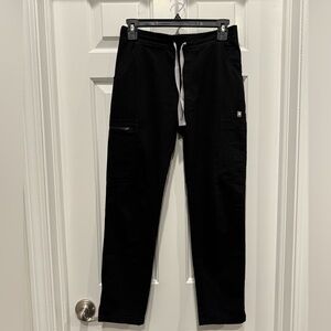 FIGS High Waisted Yola Skinny Scrub Pants black xxxs